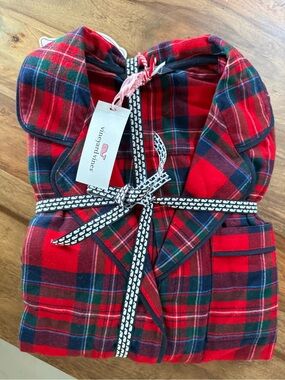 Vineyard Vines Red Green Navy Plaid Pajama set